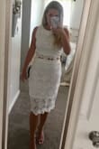 I usually wear a small or medium in clothes. I ordered a Large because it was the only size they had left and everything else was sold out. When I got it, it was big on me. But I loved it so much that I took it to get taken in so I could wear it. Now that its been taken in, it is amazing! I love how it fits and can not wait to wear it for many events!! - Anna P.