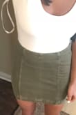 I love this skirt. It can be dressed up or down. It is a little tight but I like it a lot because I have a small waist and have trouble finding things that fit my waist and my body, but this does. - Elizabeth S.