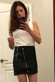 Loved this mini-skirt and wore it out on a date. The stretch made it comfortable and it fits true to size. I ordered a size small. I'm definitely addicted to Lulus - Linda R.