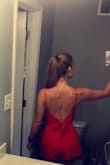 Wearing this for my husband's homecoming! It fits like a glove, but not too tight or too lose. Comfy enough to be able to jump around and move in without any slips. Definitely recommend! - Rachel H.
