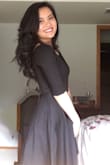I love this dress. It fits my body perfectly and looks very classy. The material is very nice. This is one of my favorite dresses. - Trang S.