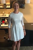 This dress was very comfortable, nice length and the best part was that the lace in the arms has stretch! This would be perfect for a bridal shower. I returned this dress because I fell in love with a long Lulus dress. - Samantha G.