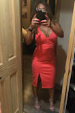Love this dress but the only prob with is the halter. For having triple D's, the strap was still loose. - Cheryl F.