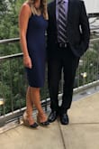 Love this dress! Fits good but was a little loose in the chest area. I had to get it taken in but so worth it. Fits perfect now! - Alyson