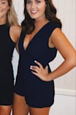 The open back & deep V are so flattering, but I do wish I would have sized down so that I didn't have the extra fabric in the back. The material is nice & thick, but not heavy enough that you feel like you're going to sweat. Would absolutely recommend! - Alexandra M.