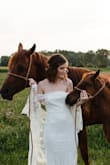 Loved this dress!! I was wanting a photo shoot with horses with a boho lace dress and this was absolutely perfect! It fit the model perfectly. The lace shoulders were so cute too! - Shelby M.
