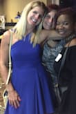 I was looking for the perfect dress for my reunion. This dress was the perfect amount of dressy vs. casual. It fit perfect. It was very well made. The outer layer is sheer. The color is spot on beautiful royal blue. - Bonnie E.