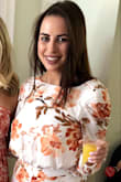 Wore this to a baby shower. Such a nice fit with the high neck line and open back - Ashley H.
