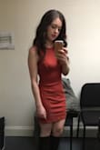 This dress was super comfortable and figure flattering. The material is stretchy and the ribbing gives it a nicer quality. I've worn it for auditions, but I could easily wear it for a night out and I always get a ton of compliments. - Megan L.