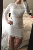 It looks great on the model but not for me. The sleeves were a little long and it was baggy in some places. Perhaps a smaller size would be better with shorter sleeves. - Hillary M.