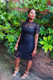 Wore this dress for a bachelorette weekend and I didn't want to take it off! The small was a perfect fit. It was just right.   I felt so comfortable in it, and I could get my dance on very easily. - Munah G.