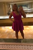 The material is nice and stretchy but thick enough to hold you in. The cut is so flattering. I got so many compliments on this dress! And the color is so pretty! - Jessica A.
