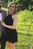 This dress has been perfect for graduation and a wedding. I went for a small (I tried both med and sm) because I wanted it to hold in my chest with a strapless bra, for the medium the fabric tended to bunch up under the chest area if you are a little bigger up top making my mid section look chunky. - Britney O.