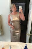 Love this dress! I was a little skeptical because I'm a curvy person, but it is so pretty and fits nicely. It is stretchy enough to fit comfortably. Plus, you couldn't beat the price! SO excited to wear this for the wedding I'm in. - Brooke M.