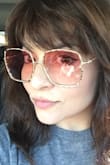 I love these rose colored glasses! They don't offer much for shading your eyes against the sun, but they make up for that with style. So fun to wear and I imagine they'd flatter different face shapes. - Jennifer P.