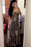 Such a pretty dress, incredibly elegant and flattering. The colors are perfect for my skin tone and hair color, still waiting for the right occasion to wear! - Beth W.