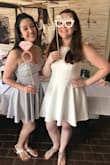 Purchased to wear for my bridal shower. Very pleased with the quality and fit of the dress! Very comfortable, quality fabric, and sturdy. I added a clip to take some strain off of the zipper in the back and dress was perfect. The back is so beautiful! Worn with a backless strapless sticky bra purchased from Target. - Hannah S.