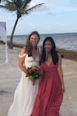 Wore this as my beach wedding dress. Photographs perfectly! I ordered a small and it fit. Was a little tight over the ribs but would not order a size larger. - Brian A.