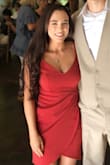 I love this dress! It fits perfectly and I love the color. I'm definitely going to buy more colors. Wore it to my pinning ceremony and also to a wedding and got so many compliments. It's also really flattering for the waist and legs! - Josie
