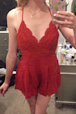 I think this romper is exceptional. I sometimes have issues with rompers (especially those that I order online) being too short and showing my cheeks.I was worried this would do the same because it looked quite short in pictures. But when I tried it on, it was short but I had coverage so I don't have to be worried about bending forward and showing my butt. It also just fits like a dream, very romantic looking. The only issue I'd say is that the fabric on the lower half is quite wrinkly and would probably wrinkle throughout the day even if ironed. - Ashley B.