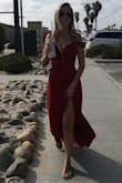 I bought this dress, because I was a date to a wedding. I ABSOLUTELY LOVE IT. It is very flattering and I got so many compliments on it. I'm 5'10" and it was a little long (but I was in flats), but other than that it makes your boobs look really nice too! - Lauren W.