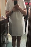 I bought this for my wedding shower and it's perfect. Some of my family is pretty conservative, so it is a perfect length; not too form fitting but still fun. I did size up, however, as it does tend to run a little large. I'm excited to wear it! - Catherine S.