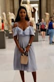 This dress is lined and not thin, but still flowy and great for the summer. The adjustable straps allow for more or less cleavage, you decide. - Kimberlee R.