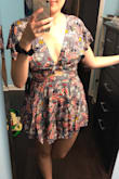I wore this for a music festival and got so many compliments! This was incredibly comfortable and looked so cute. If you're between sizes, I'd suggest sizing up. You can always tie the chest knot tighter to make it a little more snug. - Karen D.
