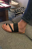 I tried these on and they rubbed uncomfortably by my big toe. I gave them to my sister and she said they fit perfectly. So it just depends on your foot shape. I'm normally 8.5-9 and these were a tiny bit small for me. She's 8-8.5 and they fit great. - Sarah F.