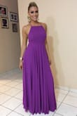 I really liked this dress, from the way it fit to the length. The adjustable straps came in perfect on that rainy night, I was able to adjust them to not get the dress wet. However, since the dress was a little heavy, the straps bothered me a bit. The color of the dress is more of a purple shade than magenta. - RAYZA M.