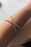 This one is good, it is pretty, but it breaks a bit easy and can get a little uncomfortable to wear because the ends of the bracelet don't meet and it spins around showing the back of it and it looks a little awkward. Also, one of the gem stones fell out. - Nadiya K.