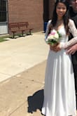 I wear this dress for my wedding at the courthouse. Love it - Uyen N.