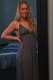 At 5'8", this isn't really a floor length dress on me. More like ankle. But I love the fit, simple fun summer dress! - Lyndsey N.