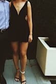 Love this dress! Runs short but its so comfortable! There is wiring in the top part to keep the v shape so you don't need a bra great quality fabric too! - Maddie C.