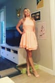 Got this dress to wear to a summer "cocktail attire" wedding and it fits the bill perfectly! I ordered a medium because typically Lulus dresses are a little snug in the waist on me, and it fits very well. The top is a little loose, I may get it taken in, but it's not a big deal. I love the full skirt - perfect for dancing - and the coral color pops without being obnoxious. Love it! - Amy-Kate A.