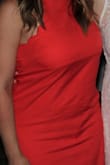 I bought this dress for a friends outdoor wedding and loved the color, fit and length!! My only complaint is the seam underneath that runs across the chest. - Britany T.
