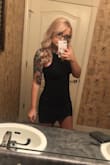 I love that this dress was sexy but still classy enough to wear to a wedding. It has no stretch whatsoever, and I was a little afraid the medium wouldn't fit but it was perfect! I actually have baby birthing hips lol but a large would've been too big. I love the dark navy color, and I'm tempted to get another color! - Karle A.