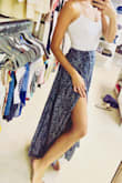 Perfect summer maxi skirt! Nice material and very flattering. A little tight at the waist but worth it! - Janshaly R.