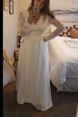 This dress doesn't fit everybody ! I was so happy to find a long sleeves dress on Lulus, unfortunately it doesn't fit me at all. The sleeve are made of a very thick lace and I do not think it is flattering. The fit was not good in my back and I think the dress would have needed a lot of alterations. - Claire R.