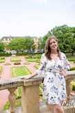 I ordered this dress for graduation as well as bridal showers. It fits perfectly and accentuates my curves! The material is flowy and gorgeous but not see-through at all. It's a little busty but adjustable with the wrap and an appropriate length without being prudish. Love it! - Natalie H.