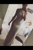 This dress is so perfect. I'm obsessed. It's super stretchy and comfortable and easy to get in and out of! I bought it to wear in my mother's wedding. It's stunning and fits me like a glove. The only alteration I needed was hemming the bottom a few inches because it dragged the ground with my heels but other than that - 10/10 would recommend. - Thalia C.