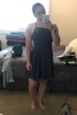 Fell in love with this dress! Fits perfectly. Shows off just enough in the back. Was worried about length but it's actually perfect. Just need a little help tying the back. - Christina M.