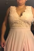 I bough the dress for a wedding in October coming up and the color is like on the picture, very good quality it doesn't look cheap at all. I usually buy size small in dresses Unless the fabric is very stretchy then I go with the XS, if the material doesn't have any stretch at all I go with a medium. This dress though runs a little big, material doesn't have any stretch around waist area, that fit well but the chest area runs a little big.. - Isela V.