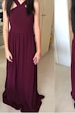 Everything you can ever ask for from shopping on line! Double thumbs up!!
Online web page navigation: Good. Delivery: Fast. Packaging: Nice without wastage. Fit: Good, too long. Material: soft & flowy. Color: Deep burgundy.
Great Job guys! Totally looking forward to look awesome during my Prom Night and still feeling comfortable in this beautiful dress & share widely on my social media!! - Catheryn T.