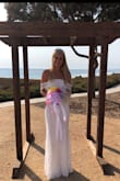 Going to wear this to my rehearsal dinner for my wedding! It's super cute! I am tall and it is the perfect length with 3-4 inch heels. It has the sticky plastic around the stop to keep it from sliding down since it's strapless (helpful if you have a smaller chest especially). - Kaycee Q.