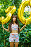 I absolutely love this outfit! Being only 5ft tall I usually don't wear high waist shorts since I usually think I look funny in them. However, I tried these on and they look so cute! I wore them for my 30th photo shoot and for some parties! - Samantha T.