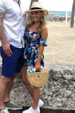 Was so happy with the way this fit because I'm short. I wore it with sneakers for a beach lunch day and then i wore it another time with wedges for a dinner. Casual / elastic, but can be dressed up. Pretty colors. - Melissa B.