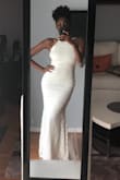Ya'll! I could not wait to write this review. My very first Lulus purchase and this dress is insane- fits like a glove, makes me look and feel stellar and feminine. You can't beat the price and it's just long enough for my 5'11 frame. I purchased the medium even though I'm a 36D, but it was perfect without a bra. I'm wearing it for my courthouse wedding and I could not be more delighted. - Tiffany B.