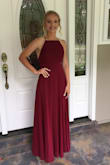 The dress was absolutely perfect and looks exactly like the picture! I loved it and would recommend it to anyone! I am fairly short, so I did have to get it hemmed. I also got cups put in so that I wouldn't have to wear a bra. - Kaitlin B.