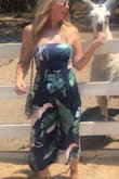 It was perfect for a summery event. Wore it to a winery tour and got many many compliments. Would recommend! Tighter on top so if bustier maybe go a size up as that is not a problem for me. - Margaret P.